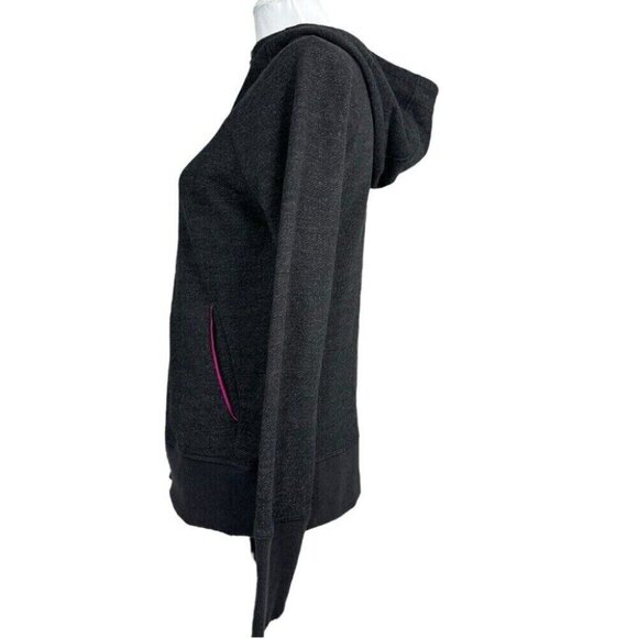 The North Face Women’s Dark Gray Full Zip Hooded French Terry Track Jacket M/C37 - Picture 4 of 14